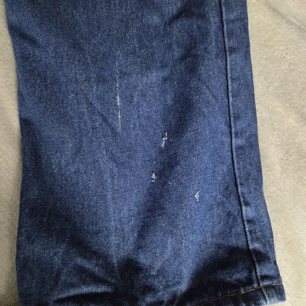 Levis 501 Jeans Mens 42X27 Blue Med Wash Straight Leg Denim Button Fly Red Tab